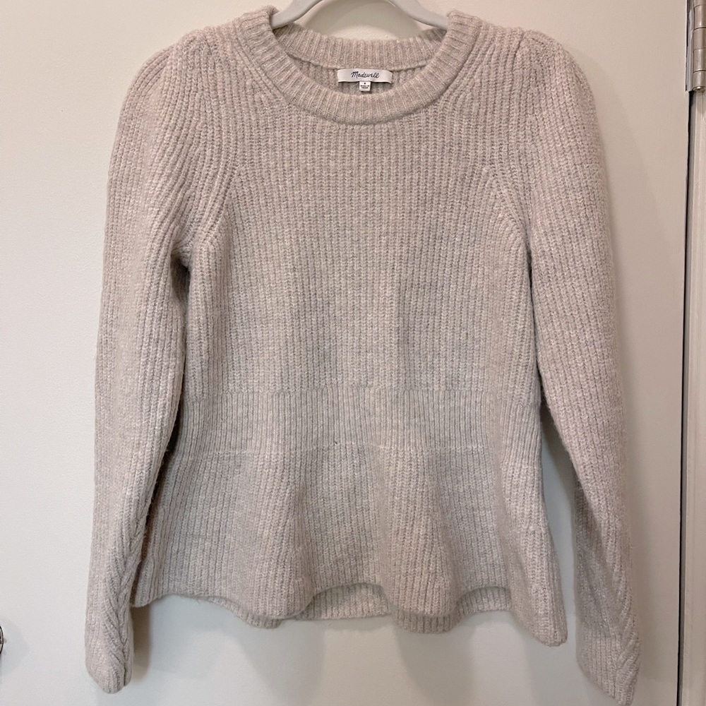 Madewell Peplum Sweater Never Worn